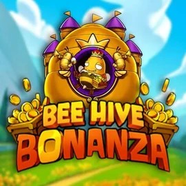 Logo of Bee Hive Bonanza from NetEnt at HappySpins Casino