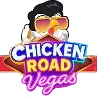 Chicken Road Vegas online game logo by InOut on happysspins.com