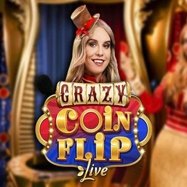 Crazy Coin Flip slot icon by Evolution, available at HappySpins Casino