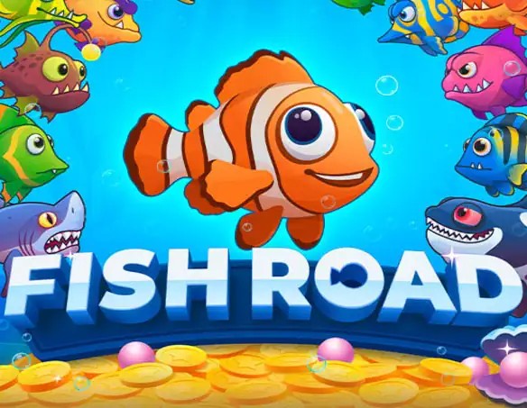 Play the Fish Road slot by InOut on HappySpins Casino