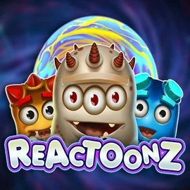Reactoonz game by Play'n GO – logo hosted on HappySpins Casino