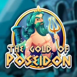 The Gold of Poseidon slot logo by Red Rake Gaming at HappySpins Casino